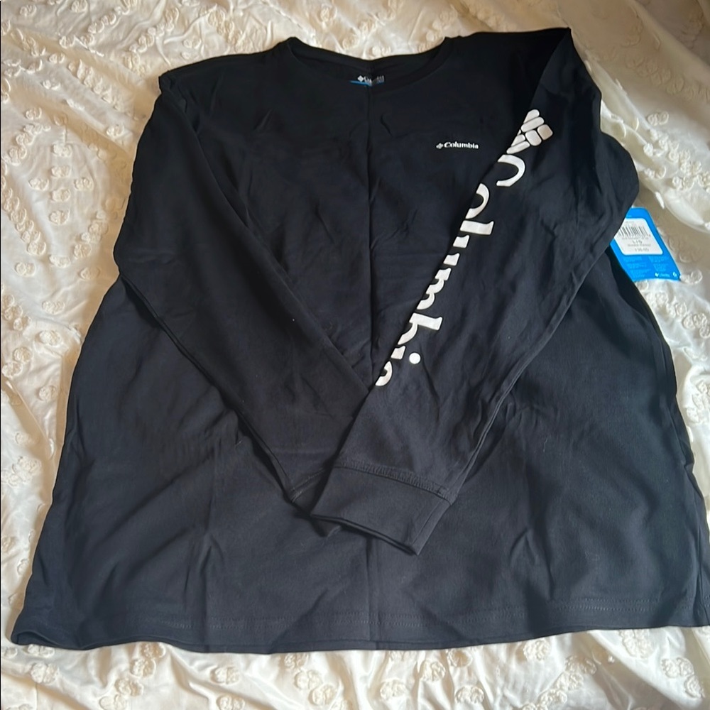 Columbia Black Graphic Long Sleeve Tee